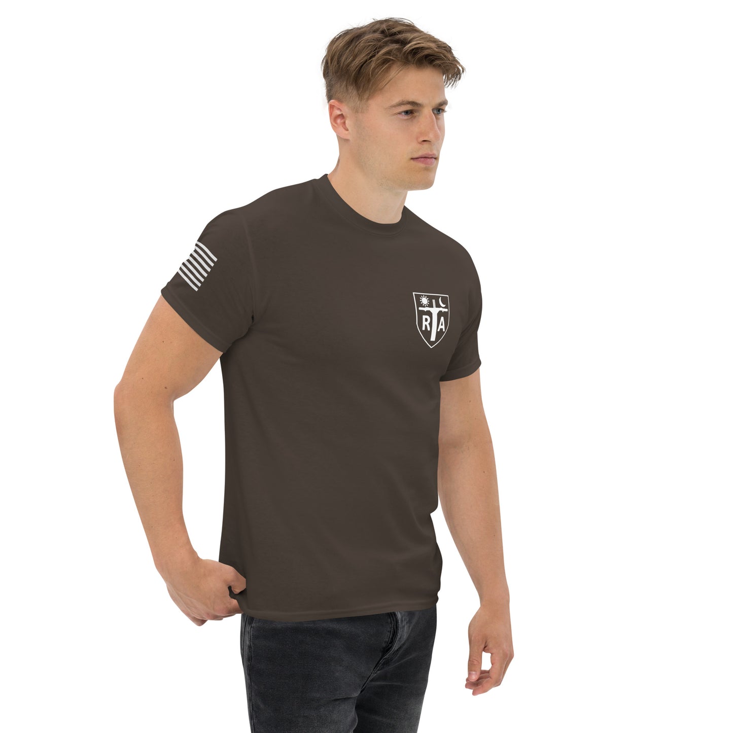 Repo Shield - White Ink Men's classic tee