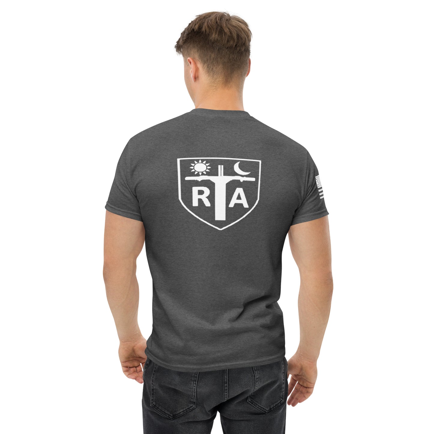 Repo Shield - White Ink Men's classic tee