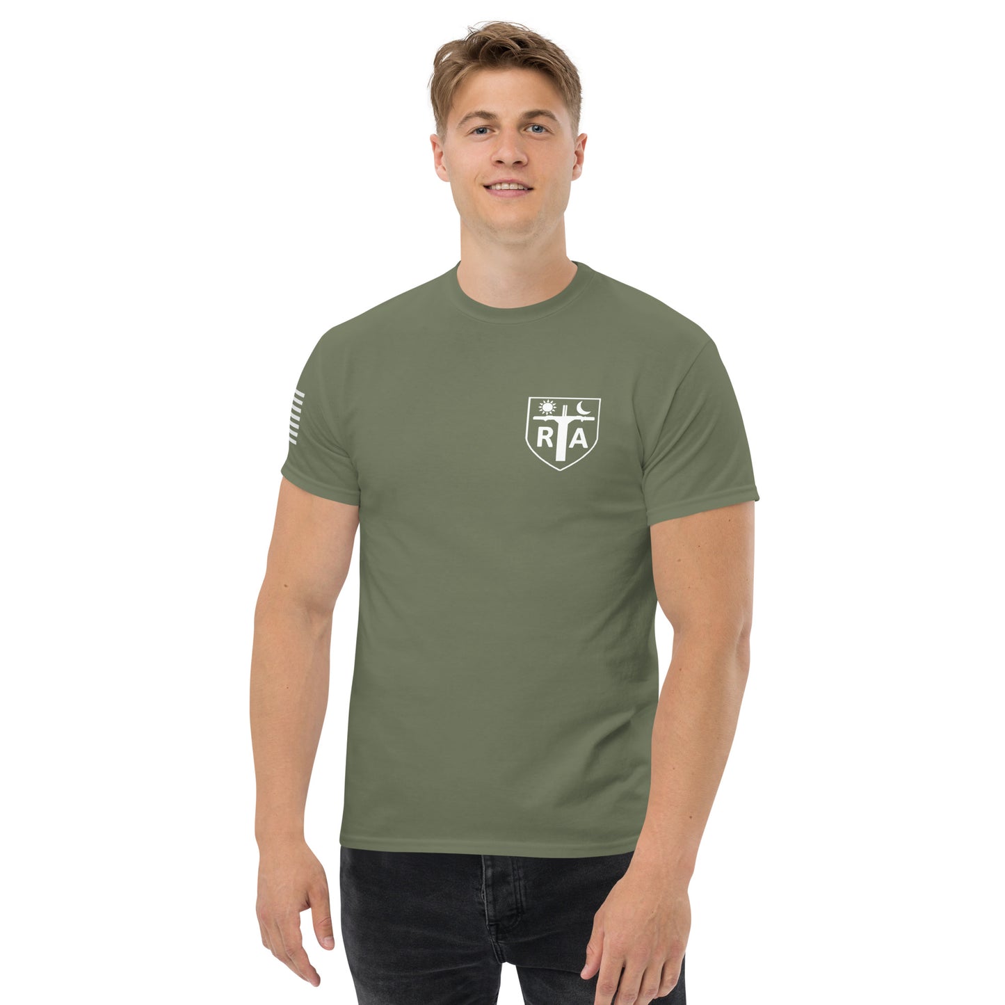 Repo Shield - White Ink Men's classic tee