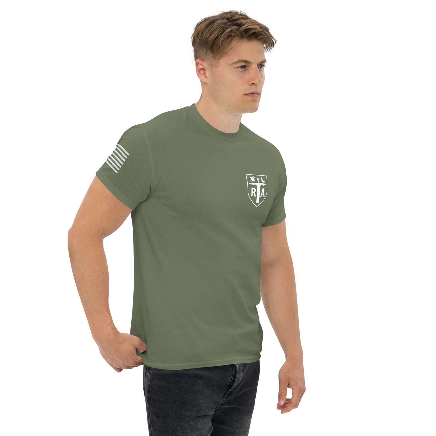 Repo Shield - White Ink Men's classic tee