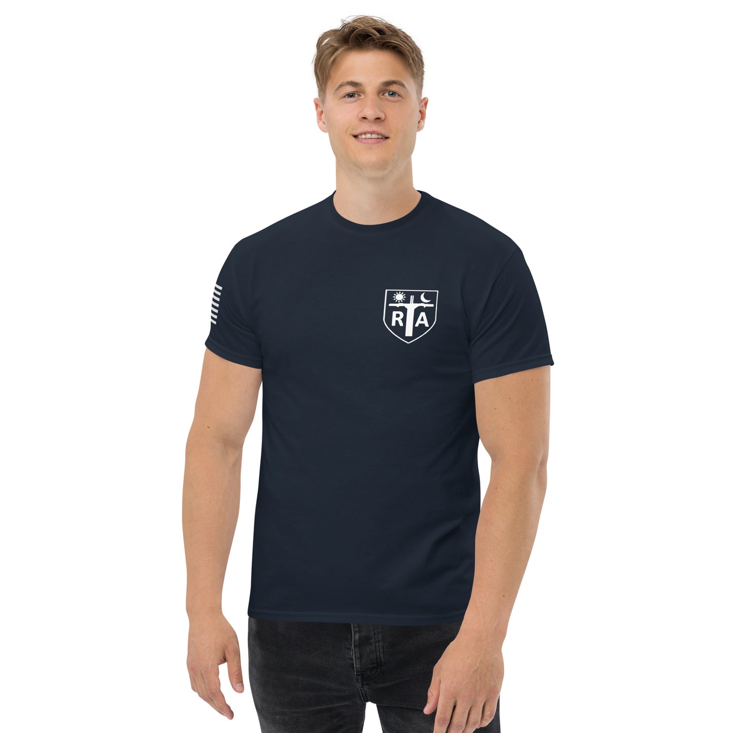 Repo Shield - White Ink Men's classic tee