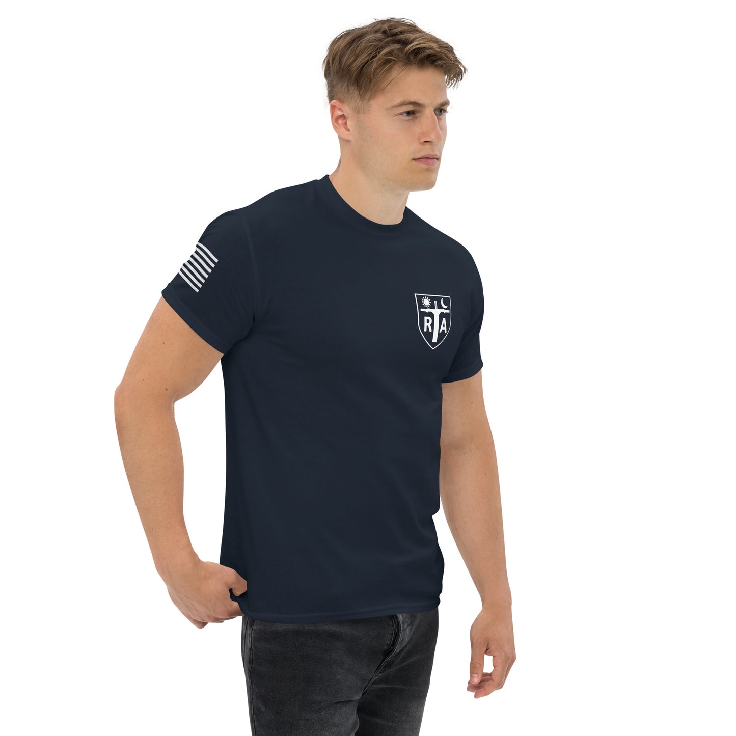 Repo Shield - White Ink Men's classic tee
