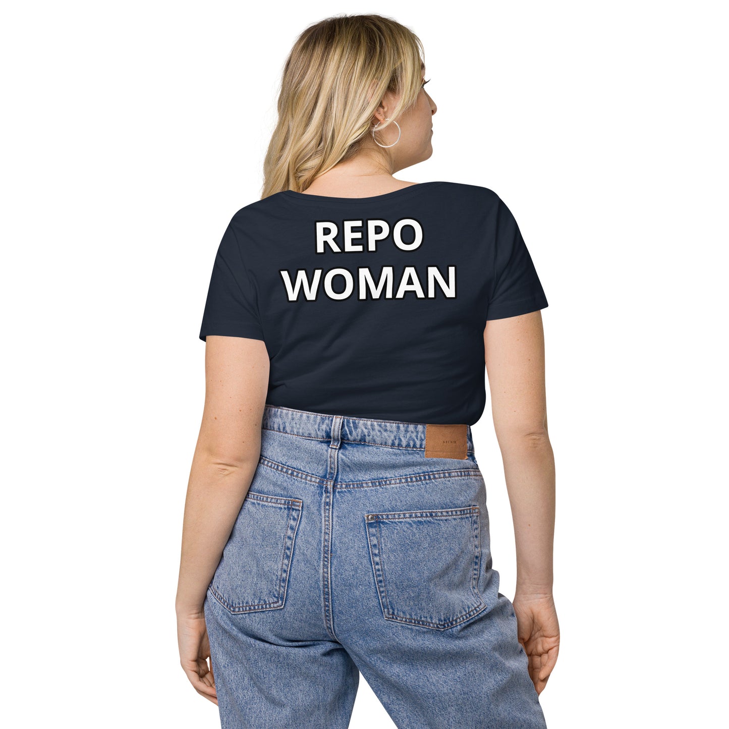 Repo Woman - Women’s fitted v-neck t-shirt